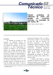 Thumbnail de Seleção preliminar de cultivares de alfafa sob pastejo em condições tropicais, no município de São Carlos, SP.