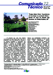 Thumbnail de Projeto Balde Cheio: transferência de tecnologia na produção leiteira - estudo de caso da chacára São Francisco, de Flórida Paulista, SP.