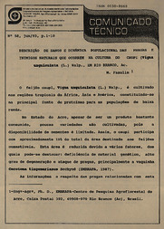 Thumbnail de Descrição de danos e dinâmica populacional das pragas e inimigos naturais que ocorrem na cultura do caupi (Vigna unguiculata ( L.) Walp.), em Rio Branco, AC.