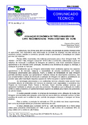 Thumbnail de Avaliação econômica de três linhagens de café recomendadas para o estado do Acre.