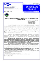 Thumbnail de Cultivo consorciado entre feijão e milho precoce em Rio Branco, Acre.