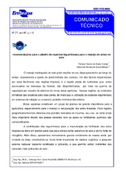 Thumbnail de Recomendações para o plantio de espécies leguminosas para o manejo de solos no Acre.