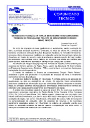 Thumbnail de Sistemas de utilização da terra e seus respectivos coeficientes técnicos de produção no Projeto de Assentamento Dirigido Pedro Peixoto.