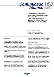 Thumbnail de Coeficientes técnicos, custo e rentabilidade para a coleta de castanha-do-brasil no Estado do Acre: sistema de produção melhorado.