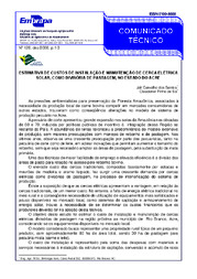 Thumbnail de Estimativas de custos de instalação e manutenção de cerca elétrica solar, como divisória de pastagem, no estado do Acre.