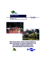 Thumbnail de Metodologia para planejamento, implantação e monitoramento de sistemas agroflorestais: um processo participativo.