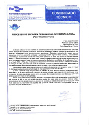 Thumbnail de Processo de secagem de biomassa de pimenta longa (Piper hispidinervum).