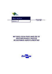 Thumbnail de Metodologia para análise de rentabilidade e riscos de sistemas agroflorestais.