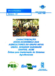 Thumbnail de Caracterização socioeconômica dos agricultores do grupo Nova União, Senador Guiomard Santos, Acre: ênfase para implantação de sistemas agroflorestais.