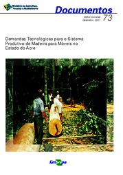 Thumbnail de Demandas tecnológicas para o sistema produtivo de madeira para móveis no estado do Acre.