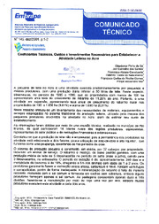 Thumbnail de Coeficientes técnicos, custos e investimentos necessários para estabelecer a atividade leiteira no Acre.