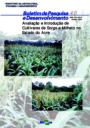 Thumbnail de Avaliação e introdução de cultivares de sorgo e milheto no Estado do Acre.