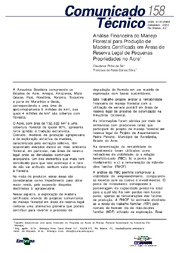Thumbnail de Análise financeira do manejo florestal para produção de madeira certificada em áreas de reserva legal de pequenas propriedades no Acre.