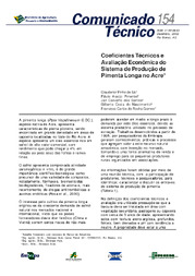 Thumbnail de Coeficientes técnicos e avaliação econômica do sistema de produção de pimenta longa no Acre.