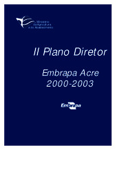 Thumbnail de II PLANO Diretor Embrapa Acre: 2000-2003.