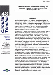 Thumbnail de Estimativa de custos e coeficientes técnicos para instalação e manejo de povoamento de teca (Tectona grandis L. f.).