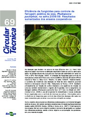 Thumbnail de Eficiência de fungicidas para controle da ferrugem asiática da soja, Phakopsora pachyrhizi, na safra 2008/09. Resultados sumarizados dos ensaios cooperativos.