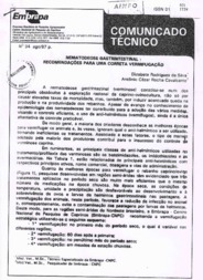 Thumbnail de Nematodeose gastrintestinal: recomendações para uma correta vermifugação.