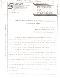 Thumbnail de Eficácia anti-helmíntica em nematódeos gastrintestinais de caprinos e ovinos.