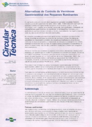 Thumbnail de Alternativas de controle de verminose gastrintestinal dos pequenos ruminantes.