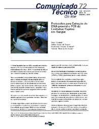 Thumbnail de Protocolos para extração do DNA-proviral e PCR do lentivírus caprino em sangue.