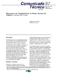 Thumbnail de Marcadores de congelabilidade no plasma seminal de caprinos: estudos preliminares.