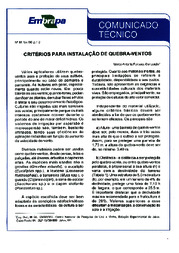 Thumbnail de Critérios para instalação de quebra-ventos.