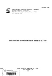 Thumbnail de Dados cadastrais da viticultura do Rio Grande do Sul: 1977.