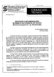 Thumbnail de Descrição e recomendações de manejo da fusariose da videira (Fusarium oxysporum F.sp. herbemontis).