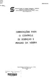 Thumbnail de Orientações para o controle de doenças e pragas da videira.