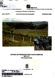 Thumbnail de SISTEMA de produção para uvas européias MRH311: Rio Grande do Sul.