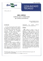 Thumbnail de BRS LORENA: cultivar para elaboração de vinhos aromáticos.