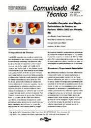 Thumbnail de Podridão carpelar das maçãs - estimativas de perdas no período 1999 a 2002 em Vacaria, RS.