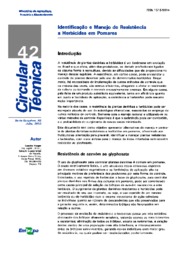 Thumbnail de Identificação e manejo de resistência a herbicidas em pomares.