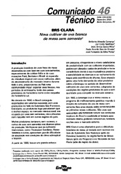 Thumbnail de BRS Clara: nova cultivar de uva branca de mesa sem semente.