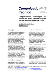 Thumbnail de Comportamento fisiológico de plantas de aveia (Avena strigosa) em solos com excesso de cobre.