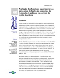 Thumbnail de Avaliação da eficácia de algumas marcas comerciais de fosfito de potássio e de fosfonato de potássio no controle do míldio da videira.