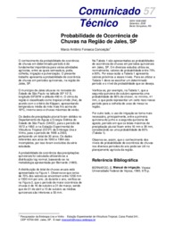 Thumbnail de Probabilidade de ocorrência de chuvas na região de Jales, SP.