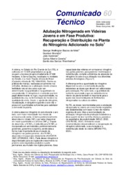 Thumbnail de Adubação nitrogenada em videiras jovens e em fase produtiva: recuperação e distribuição na planta do nitrogênio adicionado no solo.