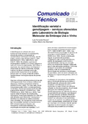 Thumbnail de Identificação varietal e genotipagem: serviços oferecidos pelo Laboratório de Biologia Molecular da Embrapa Uva e Vinho.