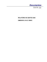 Thumbnail de Relatório de gestão 2004: Embrapa Uva e Vinho.