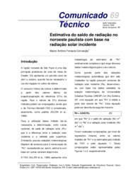 Thumbnail de Estimativa do saldo de radiação no noroeste paulista com base na radiação solar incidente.