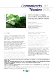 Thumbnail de Incidência de doenças e necessidades de controle em cultivo protegido de videira.