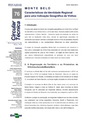 Thumbnail de Monte Belo: características da identidade regional para uma indicação geográfica de vinhos.