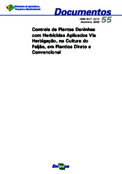 Thumbnail de Controle de plantas daninhas com herbicidas aplicados via herbigação, na cultura do feijão, em plantios direto e convencional.
