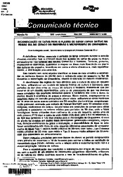 Thumbnail de Recomendação de datas para o plantio de arroz (Oryza sativa) na região Sul do estado do Maranhão e microrregião Chapadinha.