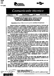 Thumbnail de Recomendação de datas para o plantio de soja (Glycine max (L.) Merril) no Sul do estado do Maranhão e microrregião de Chapadinha.