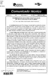 Thumbnail de Recomendação de datas para o plantio de milho (Zea mays) no estado do Rio de Janeiro.
