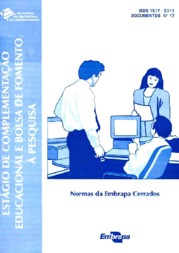 Thumbnail de Estágio de complementação educacional e bolsa de fomento à pesquisa: normas da Embrapa Cerrados (2000).