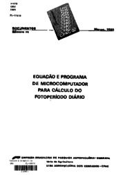 Thumbnail de Equação e programa de microcomputador para cálculo do fotoperíodo diário.